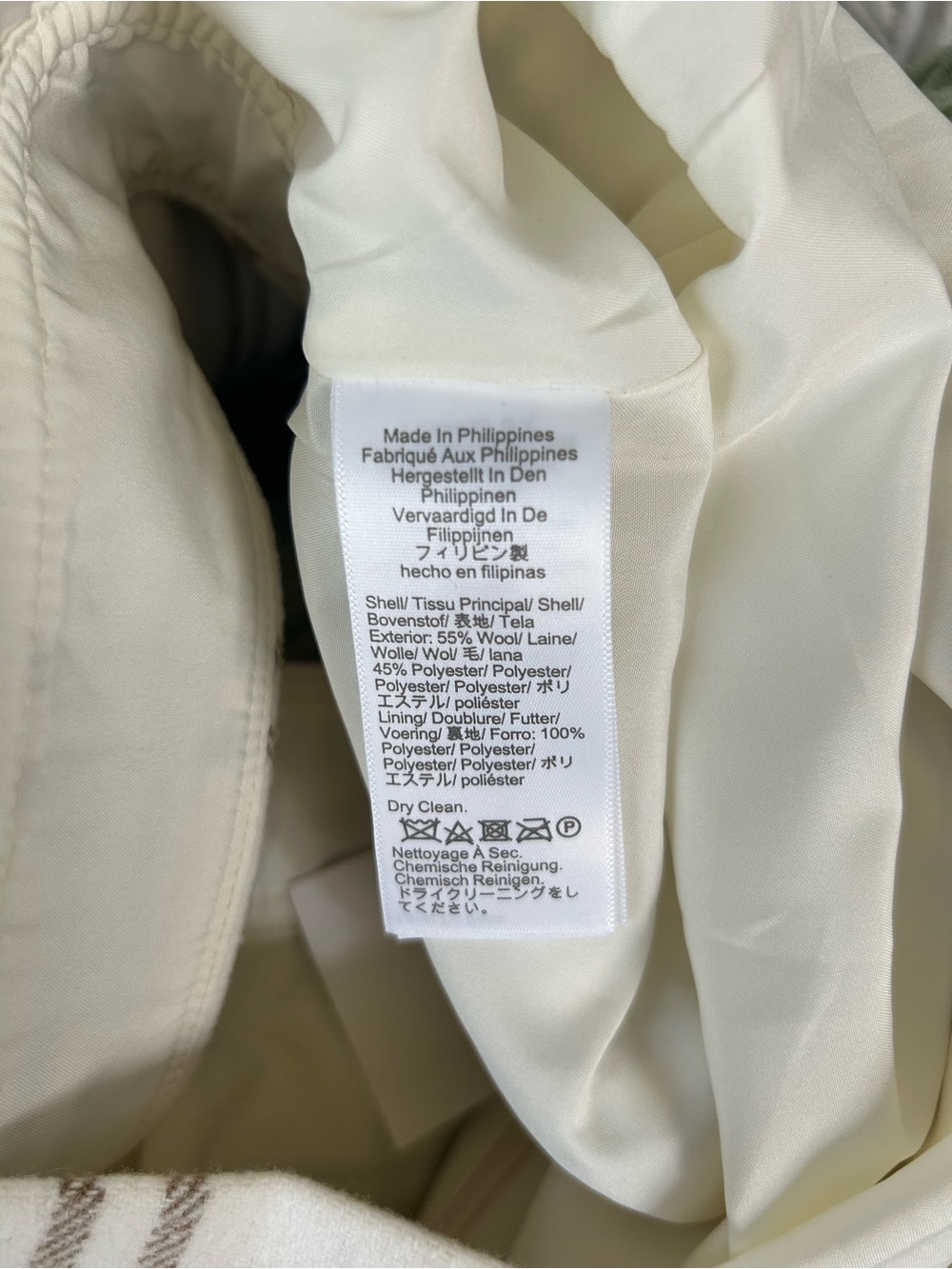 NWT J. Crew Cream Plaid Mini Skirt with Brown Windowpane - Picture 4 of 7